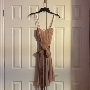 Champagne short evening dress